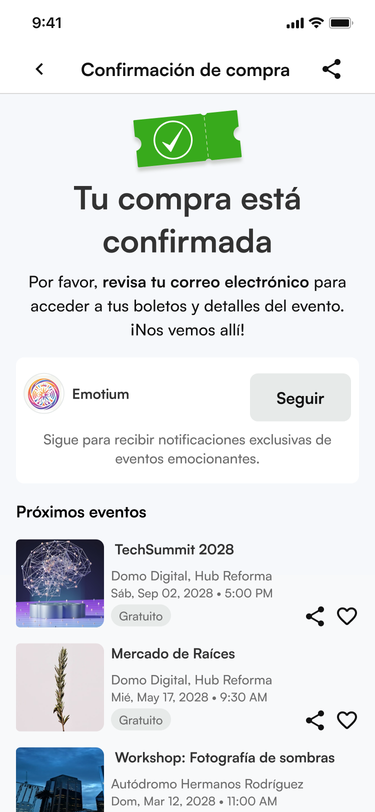 Paso 4: confirmación de compra